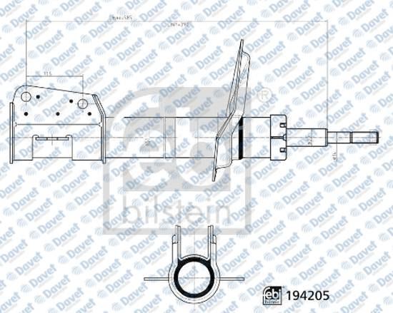 FEBI 194205 On Amortisor Scudo Jumpy 96-06